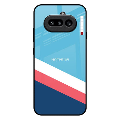 Pink & White Stripes Nothing Phone 4a 5G Glass Back Cover Online