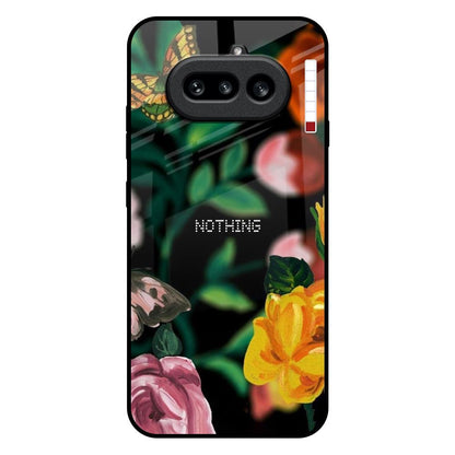 Flowers & Butterfly Nothing Phone 4a 5G Glass Back Cover Online