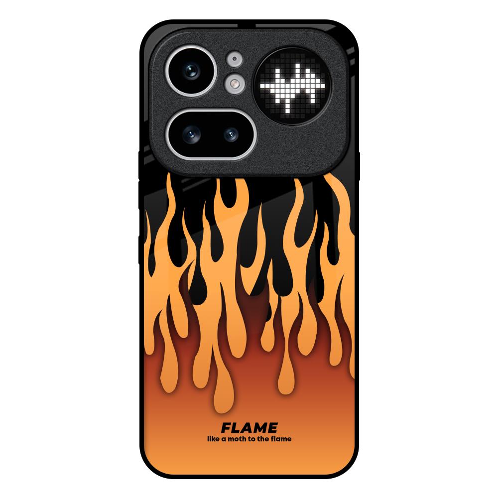 Fire Flame Nothing Phone 4a Pro 5G Glass Back Cover Online