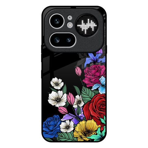 Rose Flower Bunch Art Nothing Phone 4a Pro 5G Glass Back Cover Online