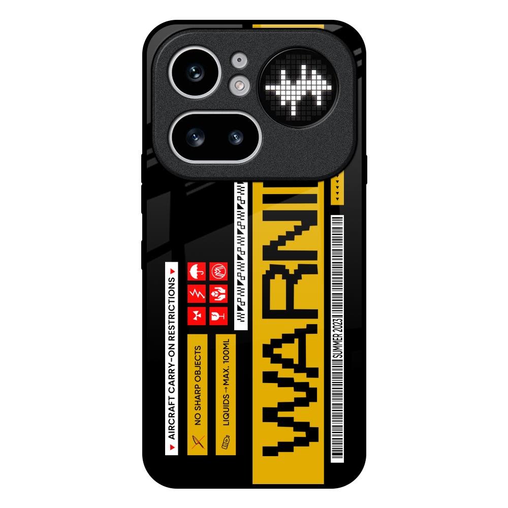 Aircraft Warning Nothing Phone 4a Pro 5G Glass Back Cover Online