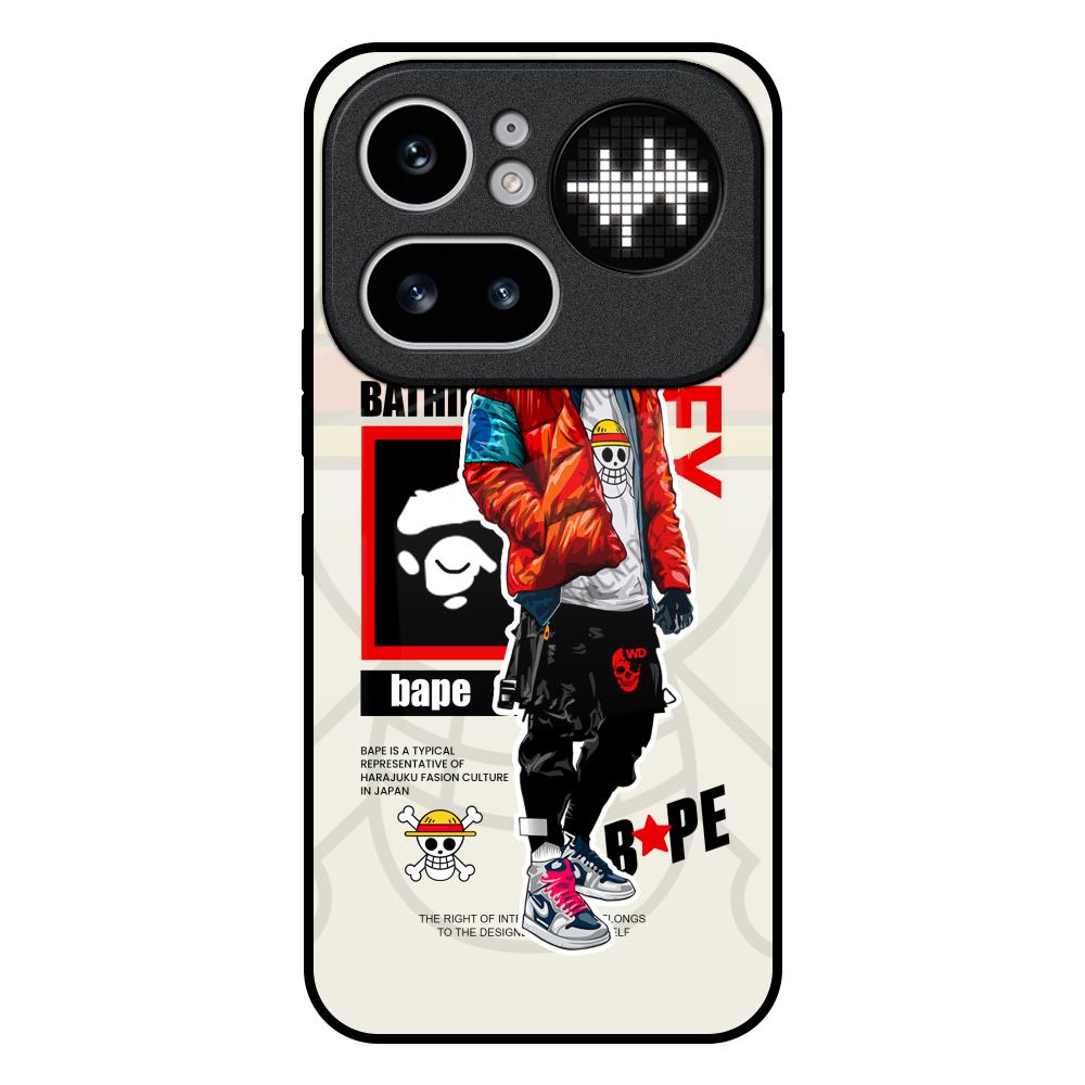 Bape Luffy Nothing Phone 4a Pro 5G Glass Back Cover Online