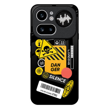 Danger Signs Nothing Phone 4a Pro 5G Glass Back Cover Online