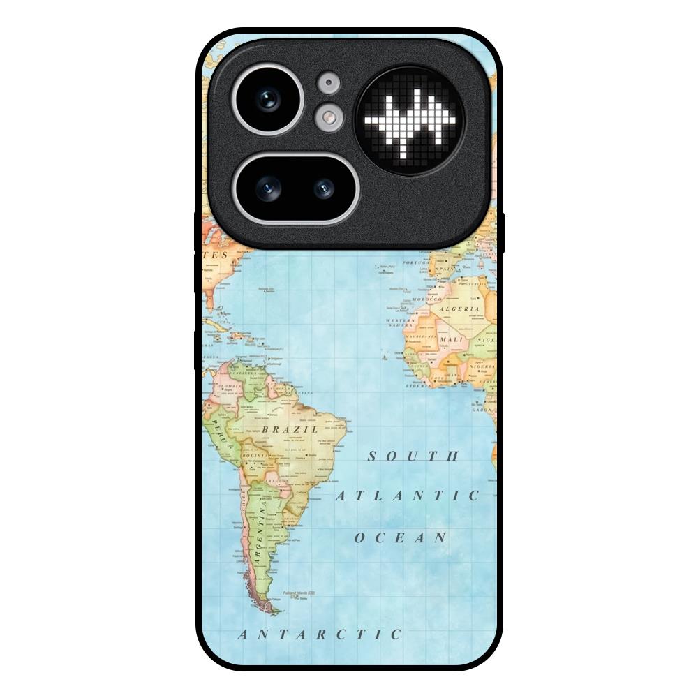 Travel Map Nothing Phone 4a Pro 5G Glass Back Cover Online