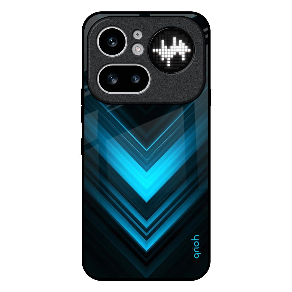 Vertical Blue Arrow Nothing Phone 4a Pro 5G Glass Back Cover Online