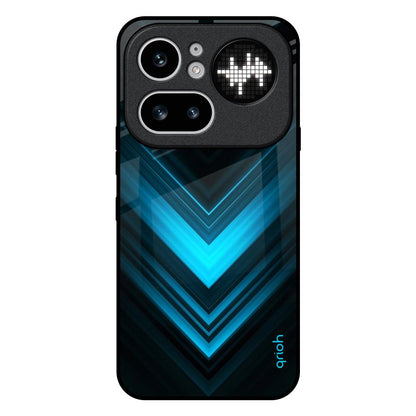 Vertical Blue Arrow Nothing Phone 4a Pro 5G Glass Back Cover Online