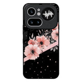 Floral Black Band Nothing Phone 4a Pro 5G Glass Back Cover Online