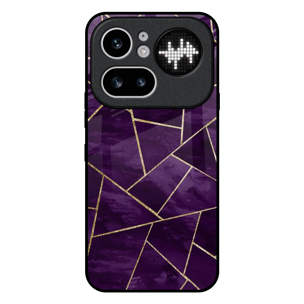 Geometric Purple Nothing Phone 4a Pro 5G Glass Back Cover Online