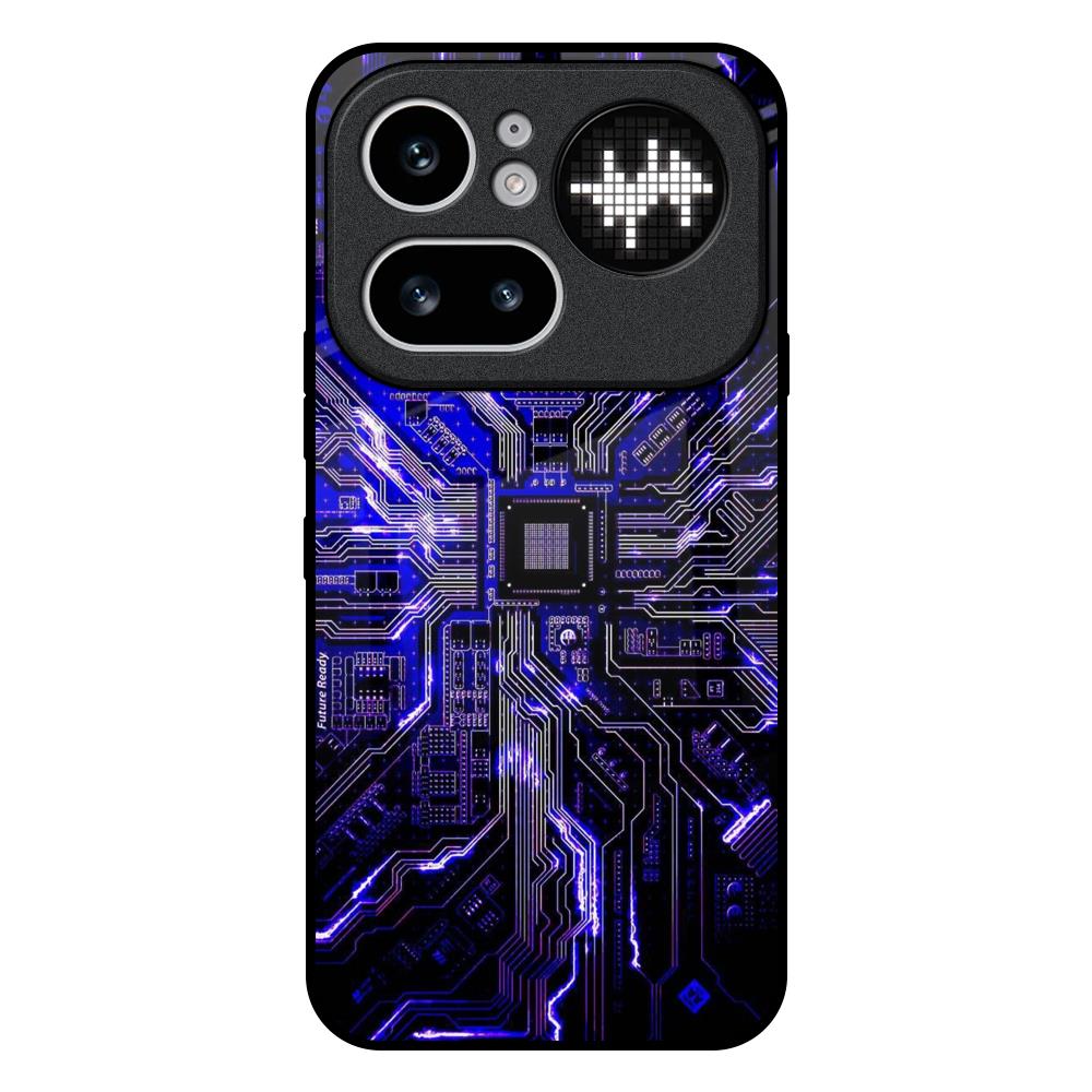 Techno Color Pattern Nothing Phone 4a Pro 5G Glass Back Cover Online