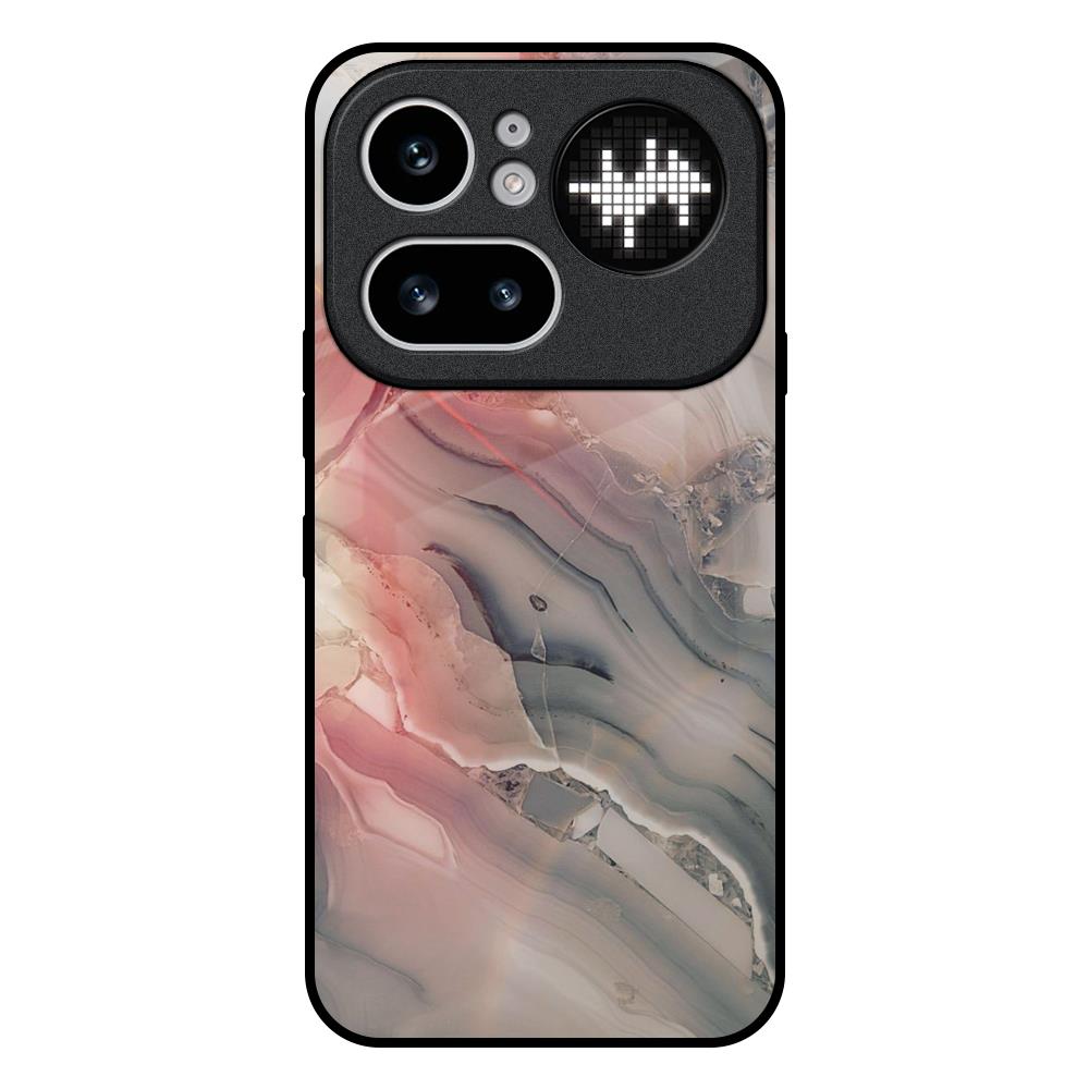 Pink And Grey Marble Nothing Phone 4a Pro 5G Glass Back Cover Online