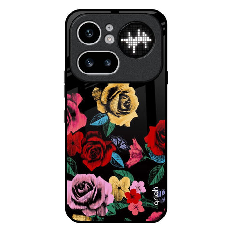 Floral Decorative Nothing Phone 4a Pro 5G Glass Back Cover Online