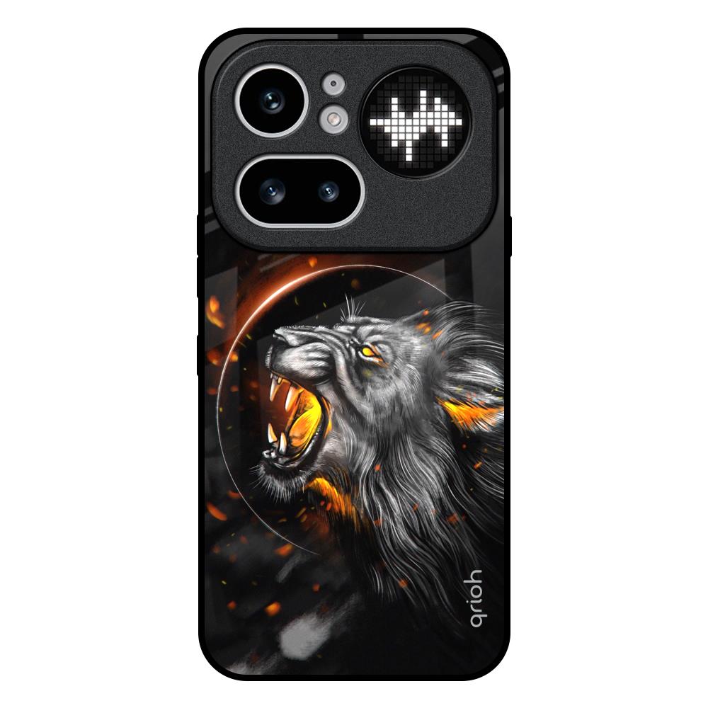 Aggressive Lion Nothing Phone 4a Pro 5G Glass Back Cover Online