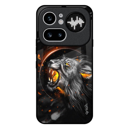 Aggressive Lion Nothing Phone 4a Pro 5G Glass Back Cover Online