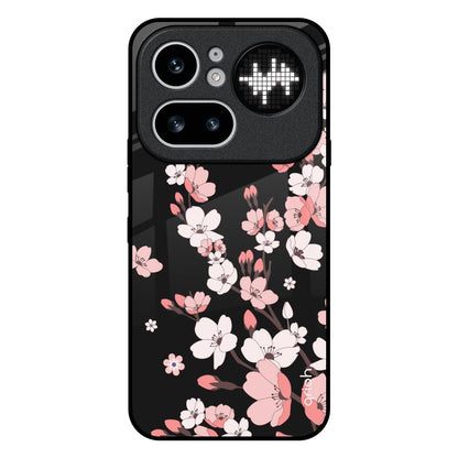 Black Cherry Blossom Nothing Phone 4a Pro 5G Glass Back Cover Online