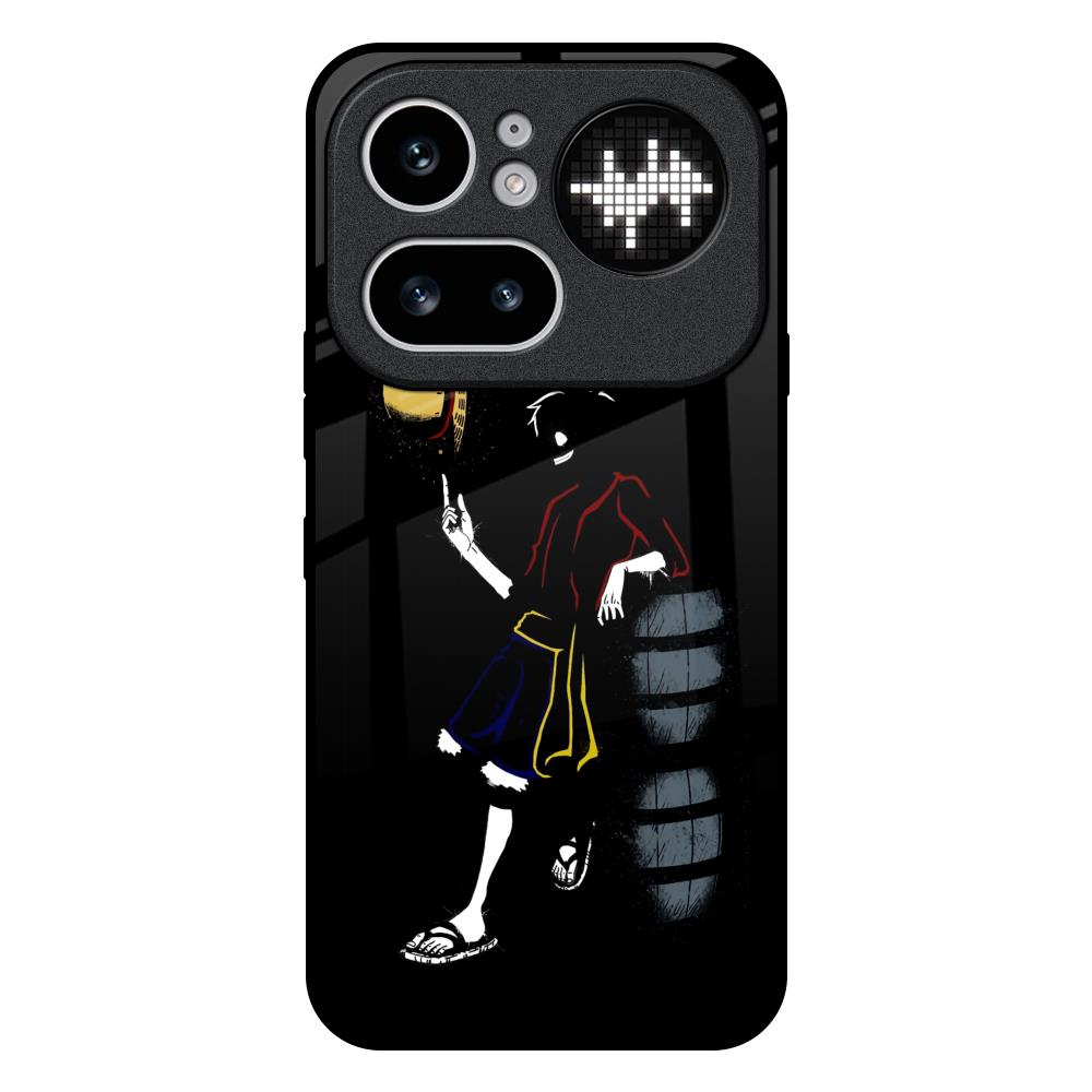 Luffy Line Art Nothing Phone 4a Pro 5G Glass Back Cover Online