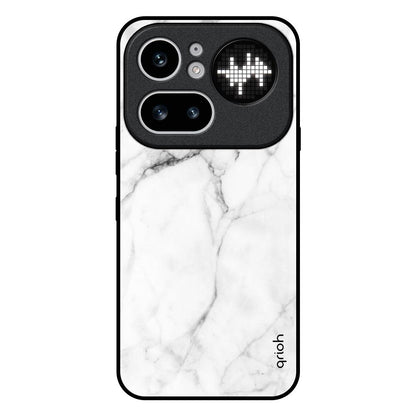 Modern White Marble Nothing Phone 4a Pro 5G Glass Back Cover Online