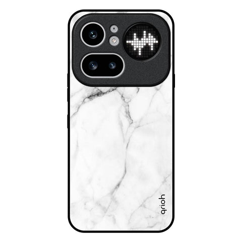Modern White Marble Nothing Phone 4a Pro 5G Glass Back Cover Online