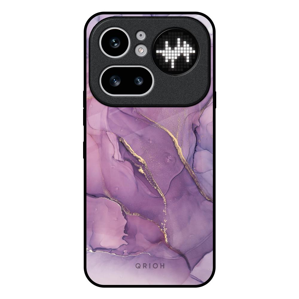 Purple Gold Marble Nothing Phone 4a Pro 5G Glass Back Cover Online