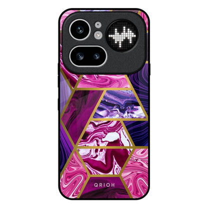 Electroplated Geometric Marble Nothing Phone 4a Pro 5G Glass Back Cover Online