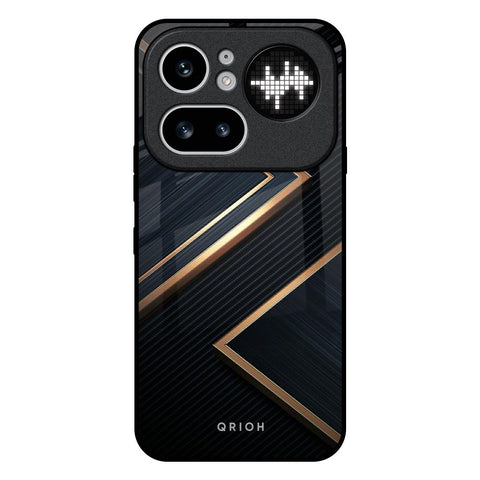Sleek Golden & Navy Nothing Phone 4a Pro 5G Glass Back Cover Online