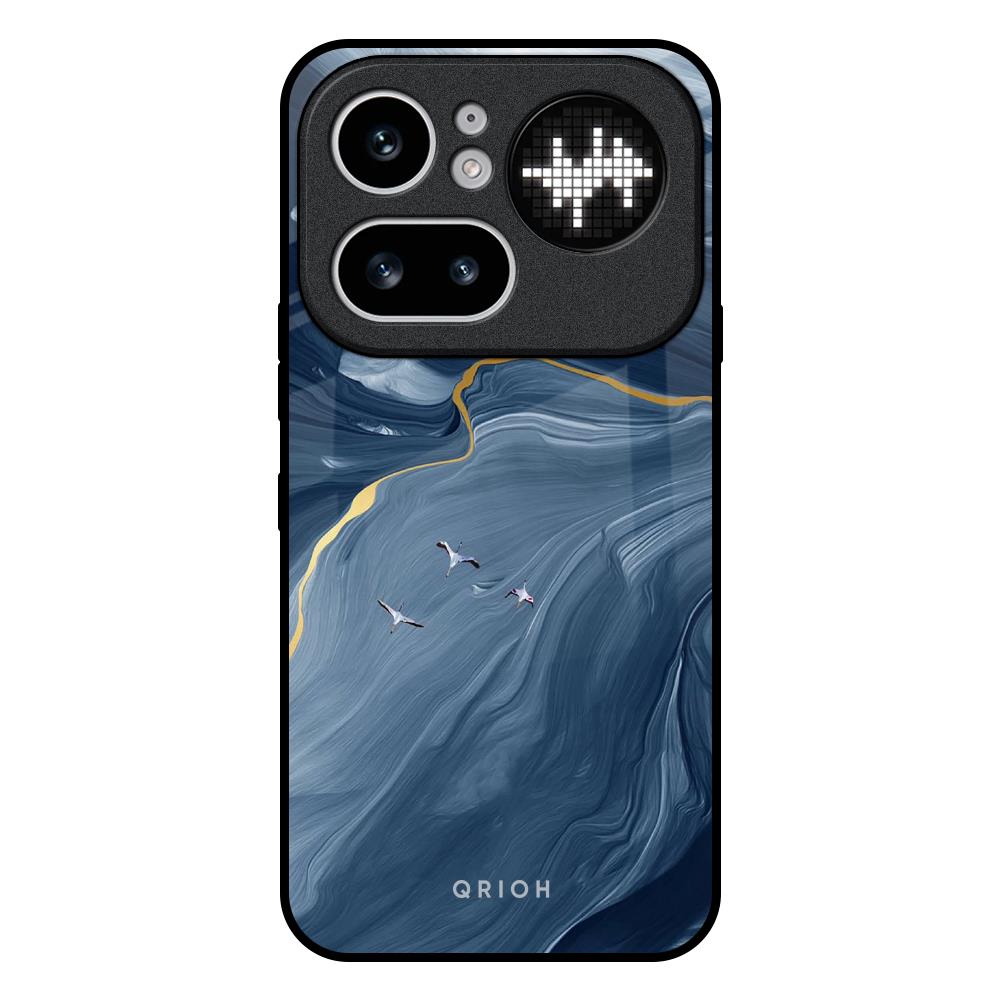 Deep Ocean Marble Nothing Phone 4a Pro 5G Glass Back Cover Online