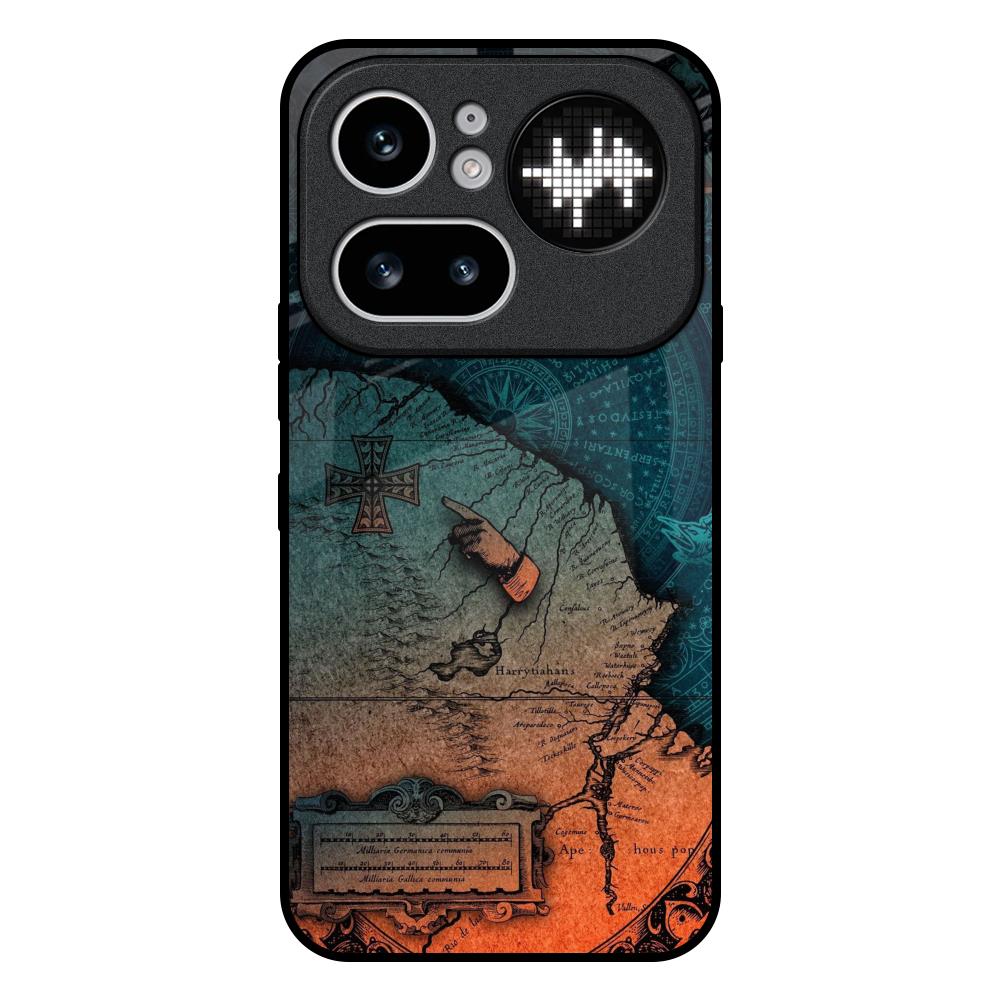 Geographical Map Nothing Phone 4a Pro 5G Glass Back Cover Online