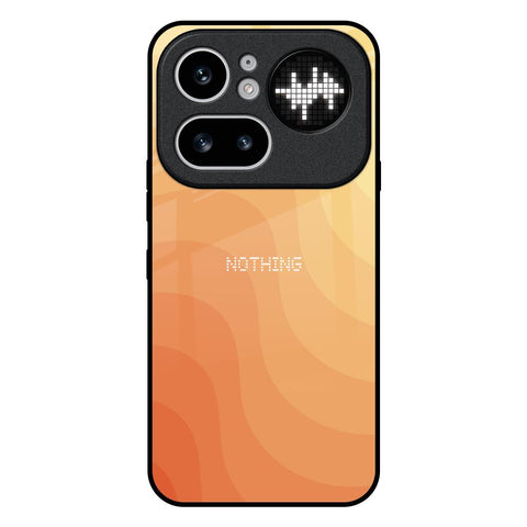 Orange Curve Pattern Nothing Phone 4a Pro 5G Glass Back Cover Online