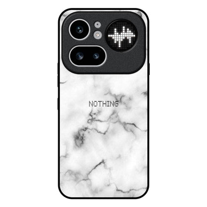 Satin White Marble Nothing Phone 4a Pro 5G Glass Back Cover Online