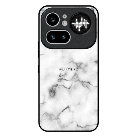 Satin White Marble Nothing Phone 4a Pro 5G Glass Back Cover Online