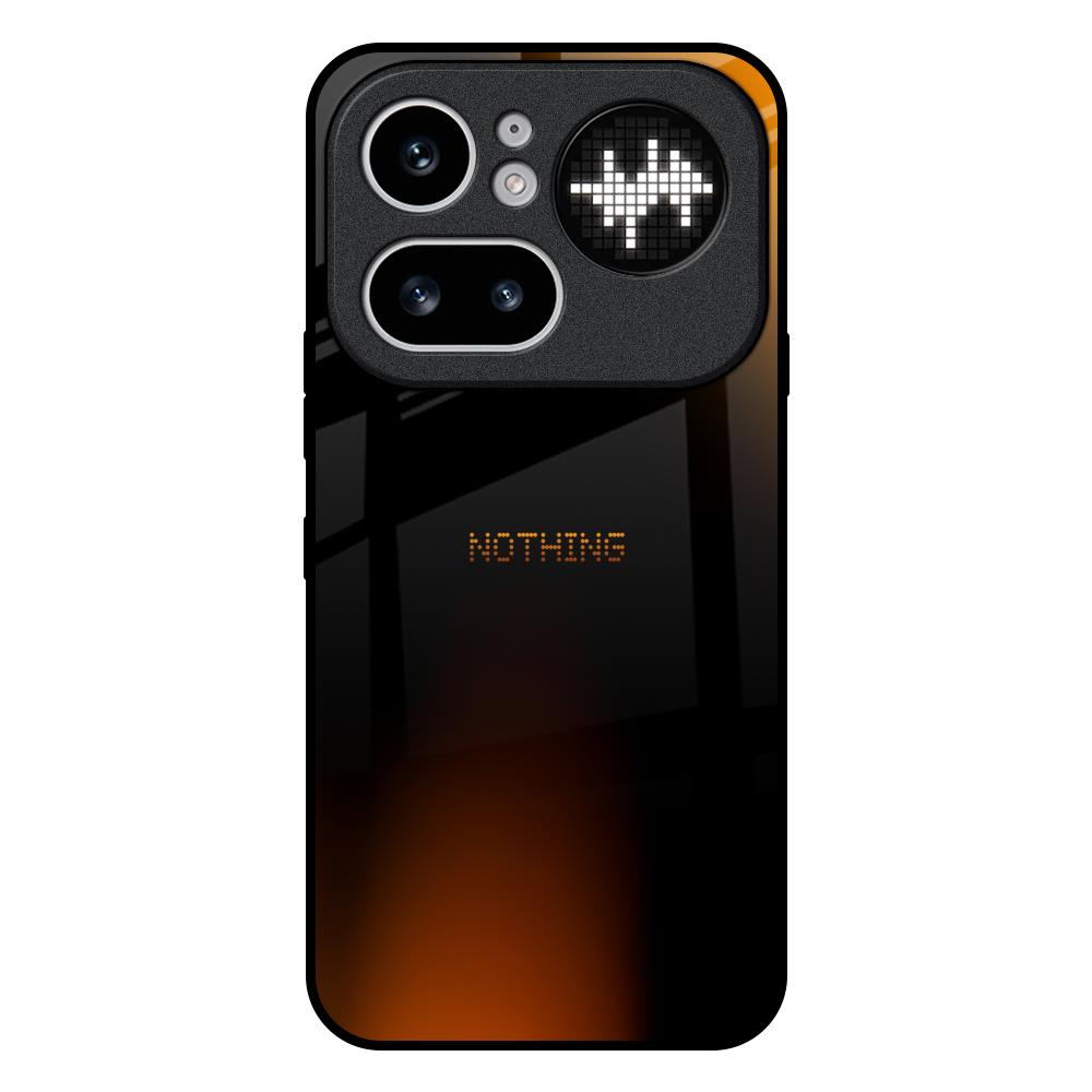 Orange Black Fusion Nothing Phone 4a Pro 5G Glass Back Cover Online