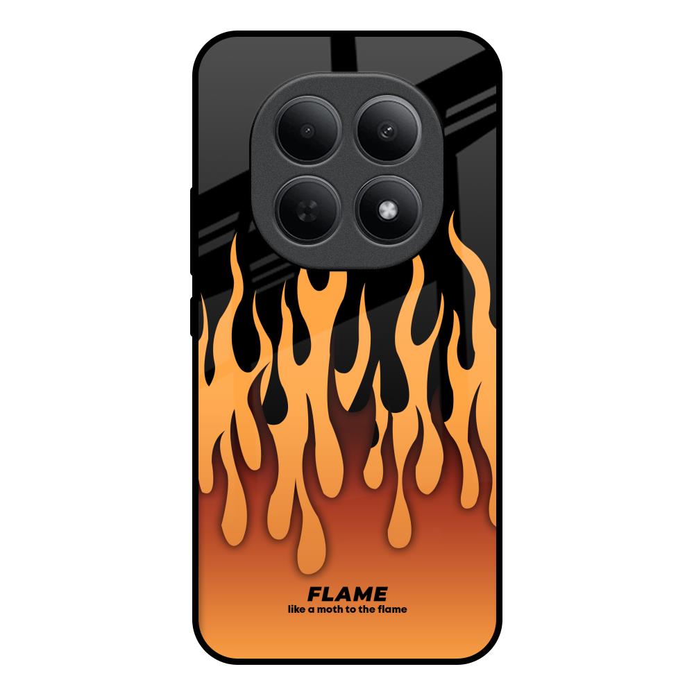 Fire Flame Poco M8 5G Glass Back Cover Online
