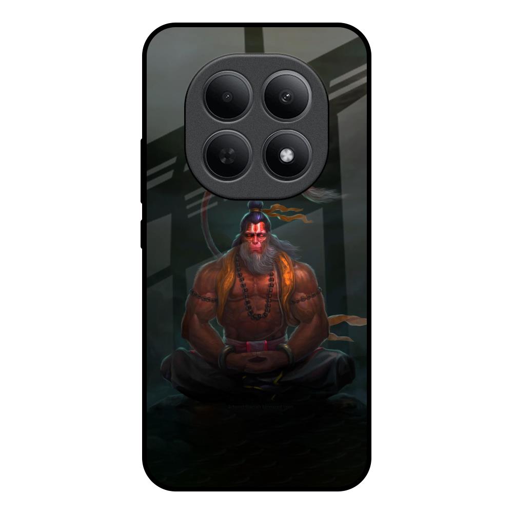 Lord Hanuman Animated Poco M8 5G Glass Back Cover Online