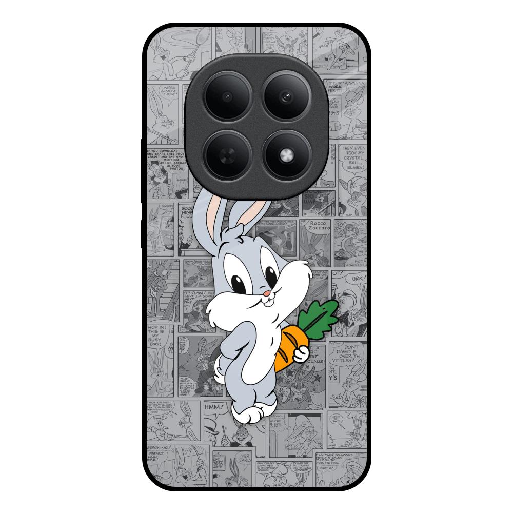 Cute Baby Bunny Poco M8 5G Glass Back Cover Online