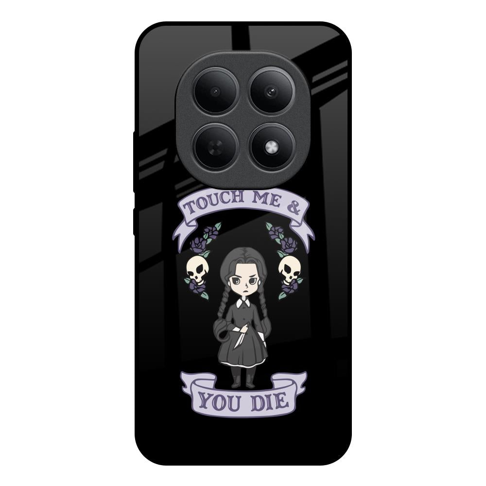 Touch Me & You Die Poco M8 5G Glass Back Cover Online