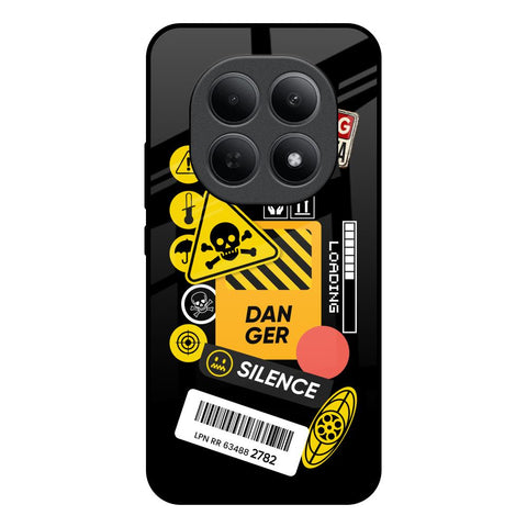 Danger Signs Poco M8 5G Glass Back Cover Online