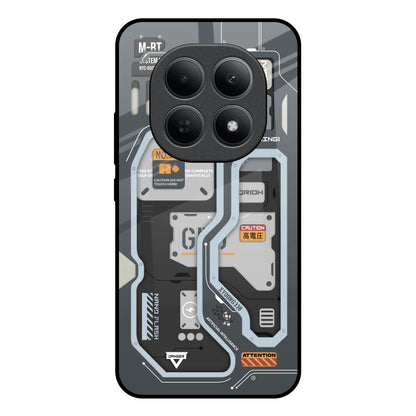 Retro Futuristic Poco M8 5G Glass Back Cover Online