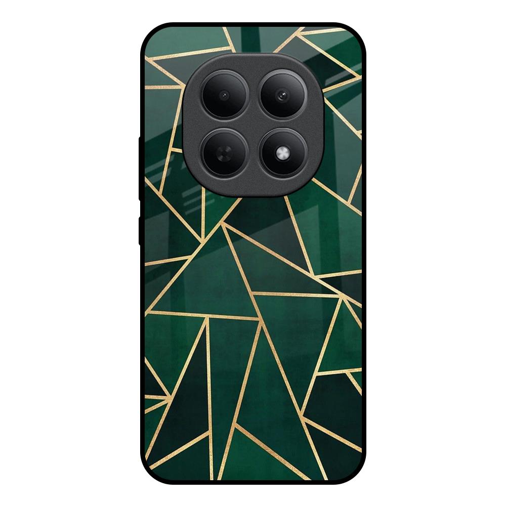 Abstract Green Poco M8 5G Glass Back Cover Online