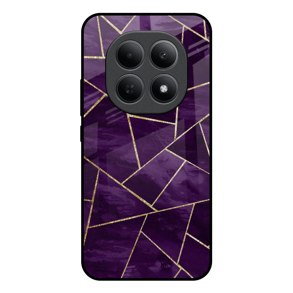 Geometric Purple Poco M8 5G Glass Back Cover Online
