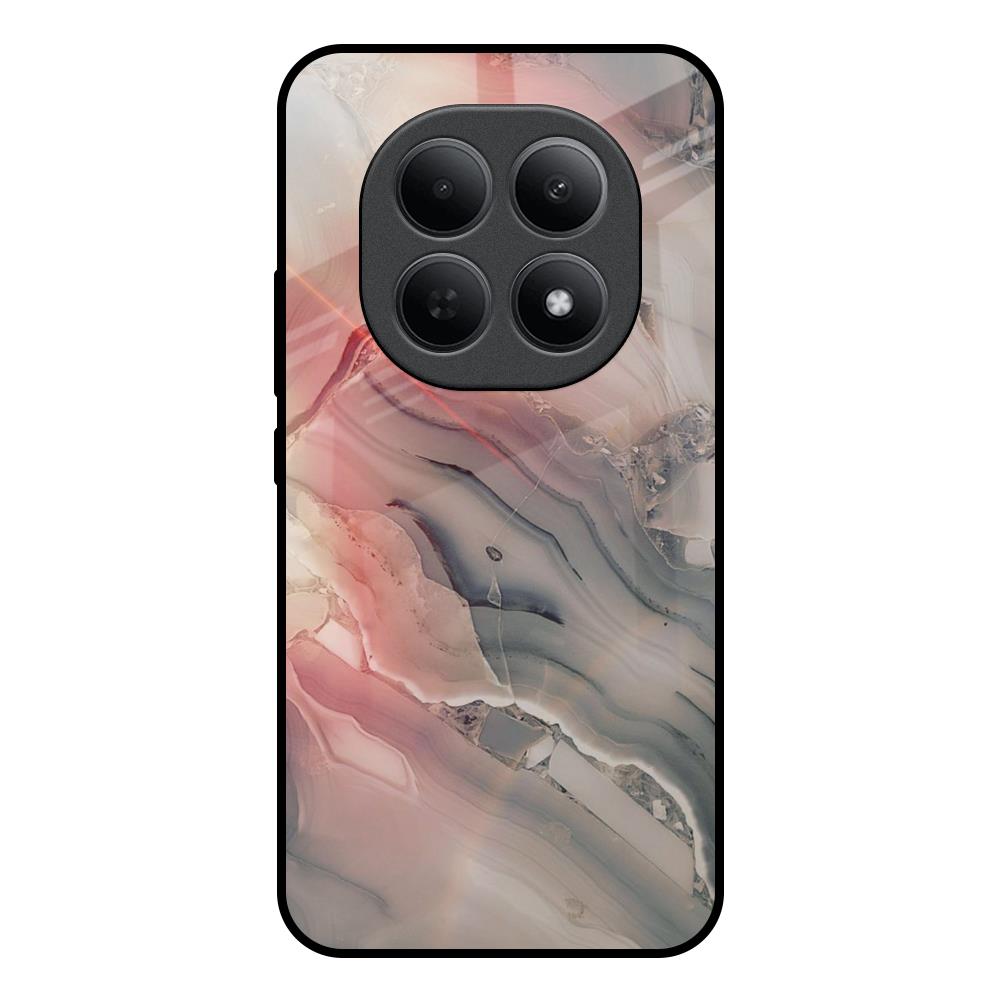 Pink And Grey Marble Poco M8 5G Glass Back Cover Online