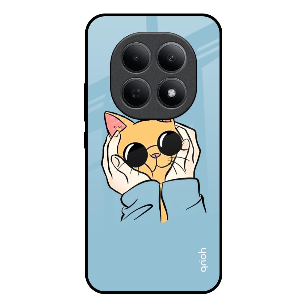 Adorable Cute Kitty Poco M8 5G Glass Back Cover Online
