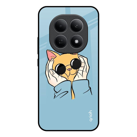 Adorable Cute Kitty Poco M8 5G Glass Back Cover Online