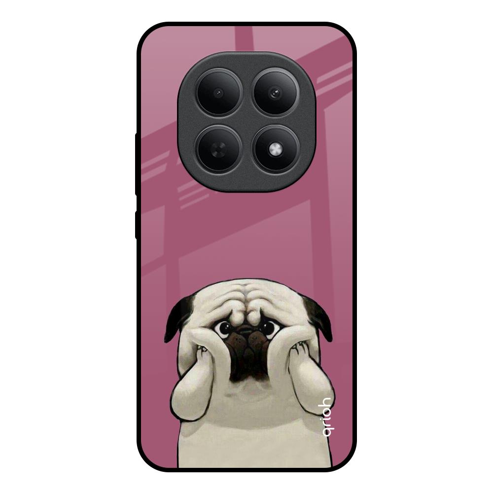 Funny Pug Face Poco M8 5G Glass Back Cover Online