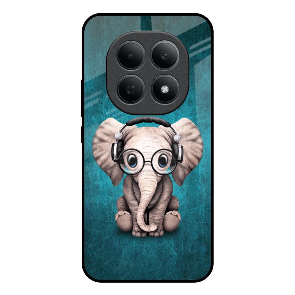 Adorable Baby Elephant Poco M8 5G Glass Back Cover Online