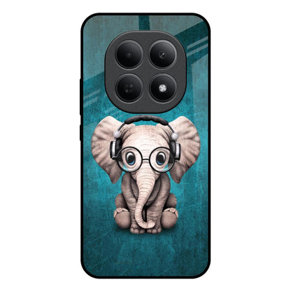 Adorable Baby Elephant Poco M8 5G Glass Back Cover Online
