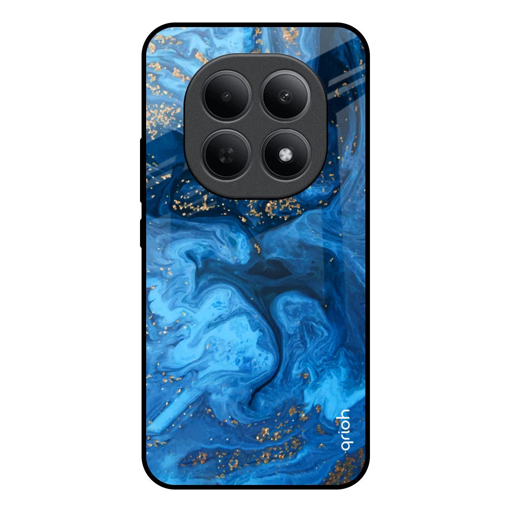 Gold Sprinkle Poco M8 5G Glass Back Cover Online