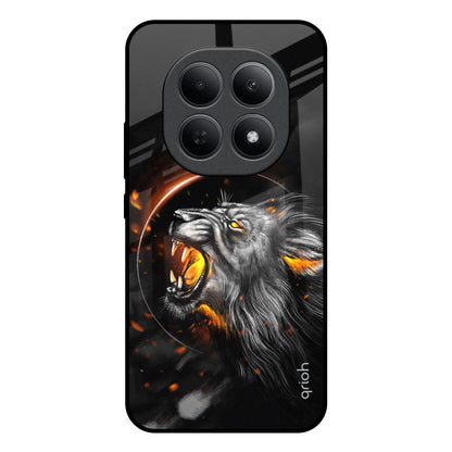 Aggressive Lion Poco M8 5G Glass Back Cover Online