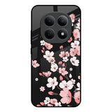 Black Cherry Blossom Poco M8 5G Glass Back Cover Online