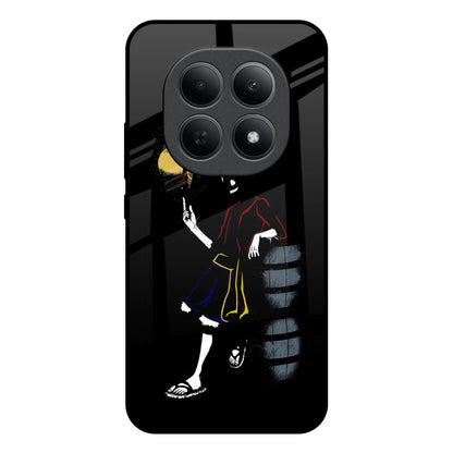 Luffy Line Art Poco M8 5G Glass Back Cover Online
