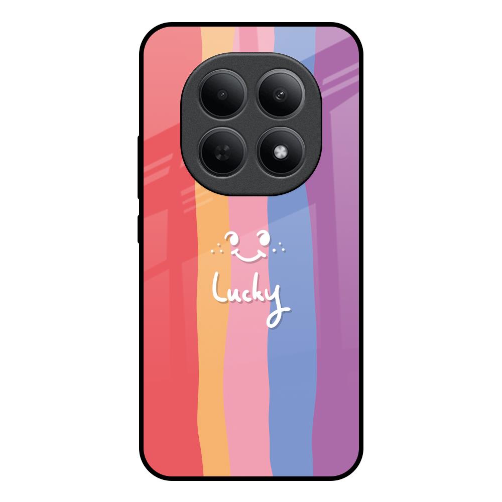 Lucky Abstract Poco M8 5G Glass Back Cover Online