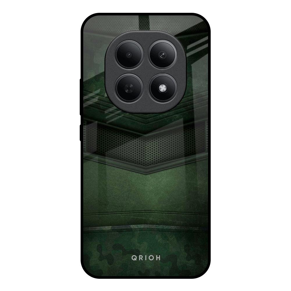 Green Leather Poco M8 5G Glass Back Cover Online